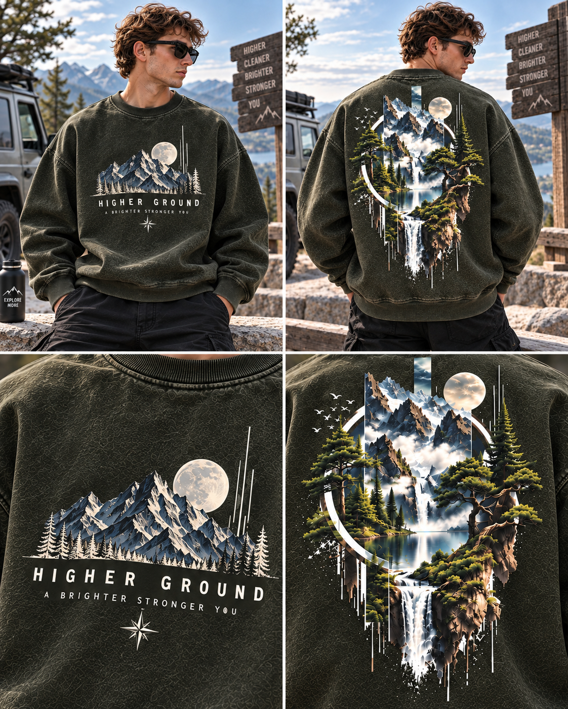 Higher Ground Mountain Vintage Sweatshirt