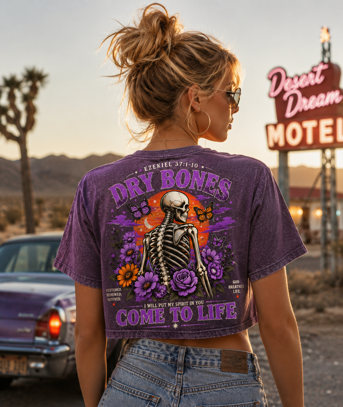 Dry Bones Come to Life – Vintage Graphic Crop Top