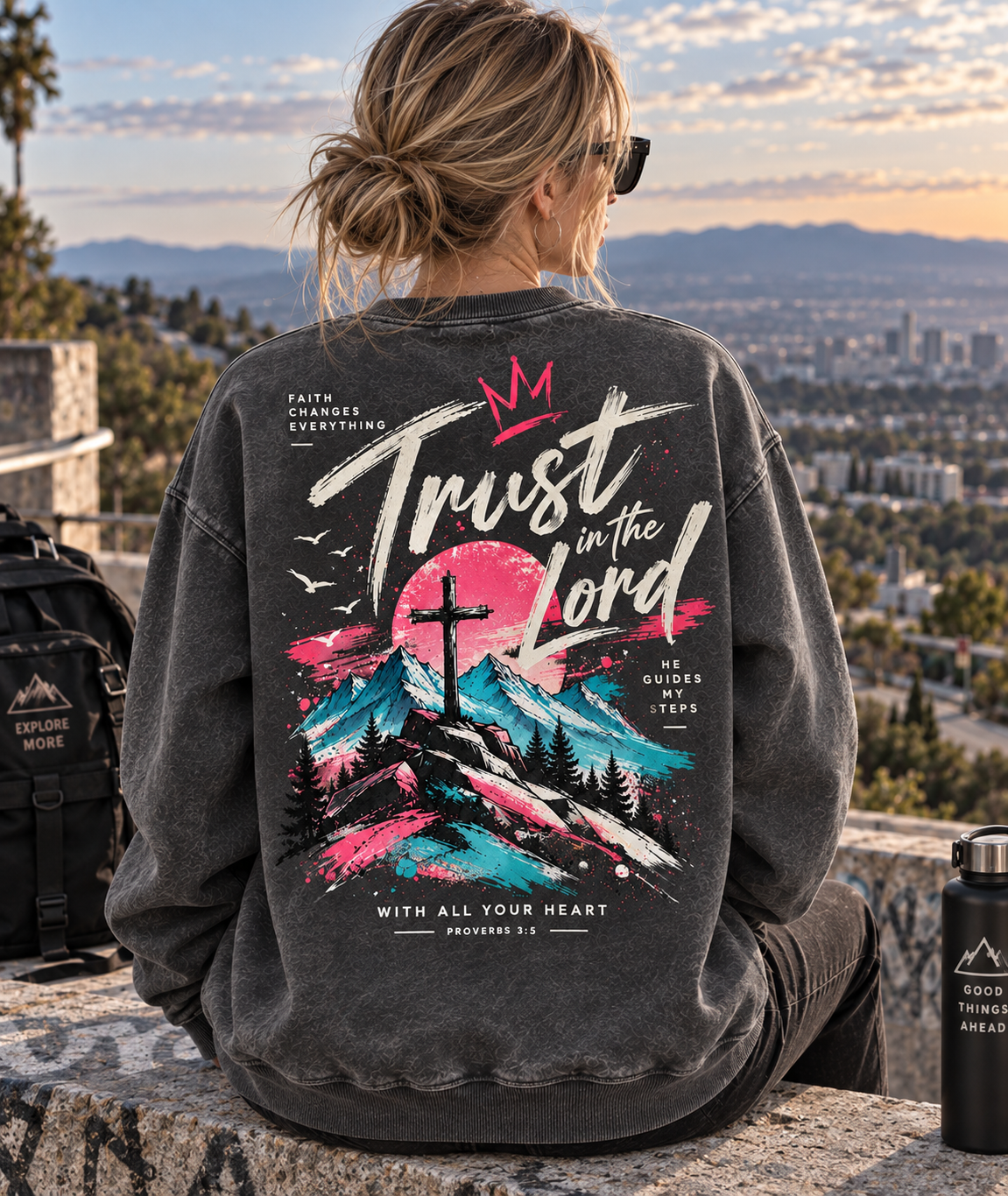 Trust in the Lord – Faith Mountain Vintage Sweatshirt