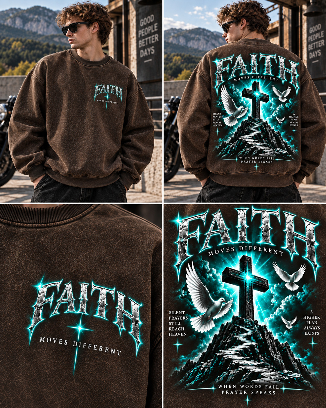 Faith Moves Different – Vintage Faith Sweatshirt