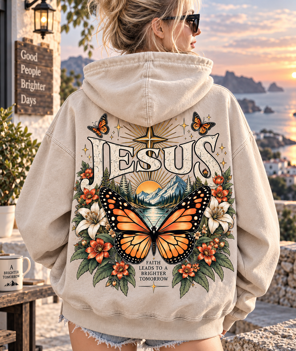 Vintage Faith Butterfly Hoodie 🦋