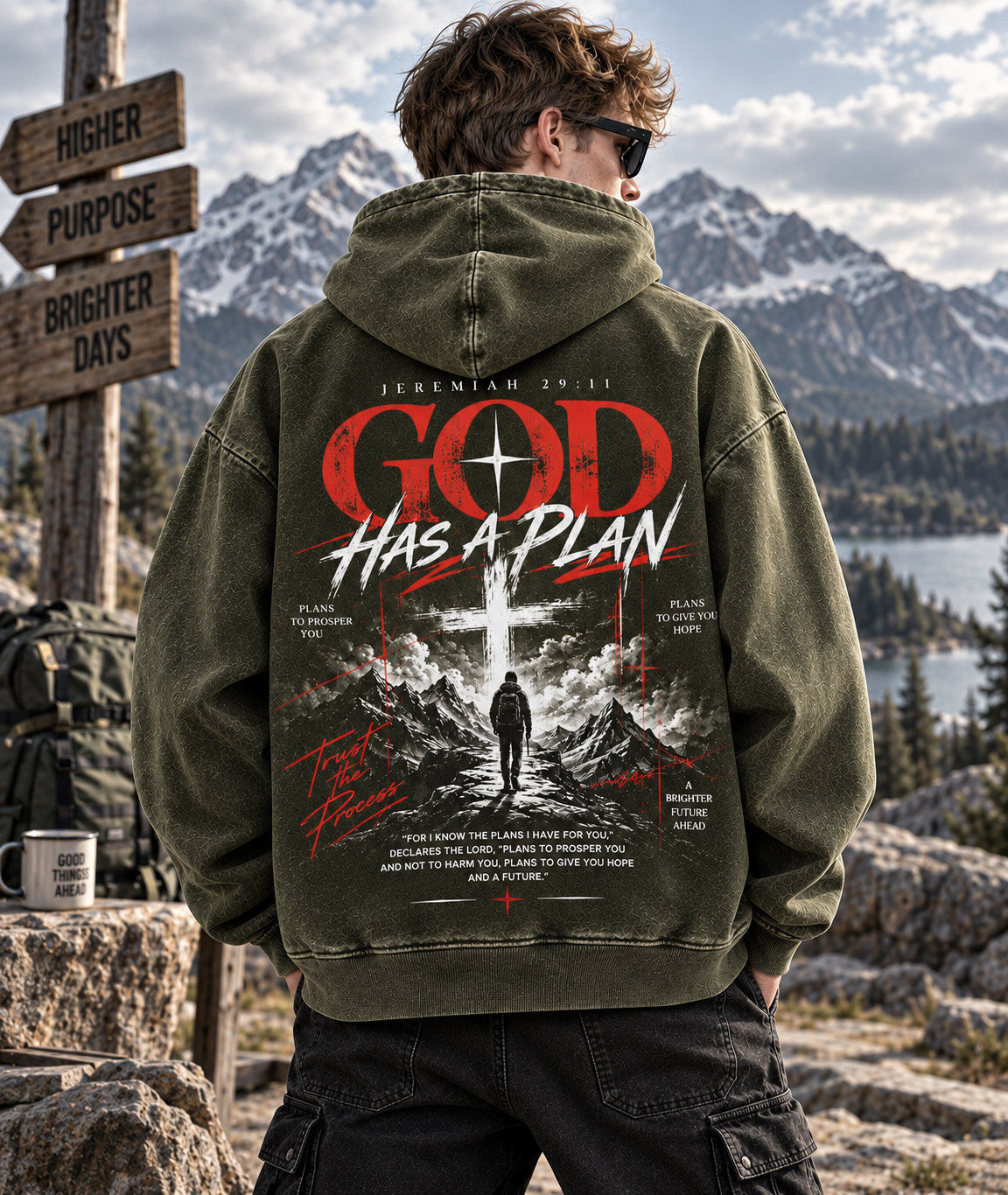 GOD Has a Plan – Vintage Faith Hoodie