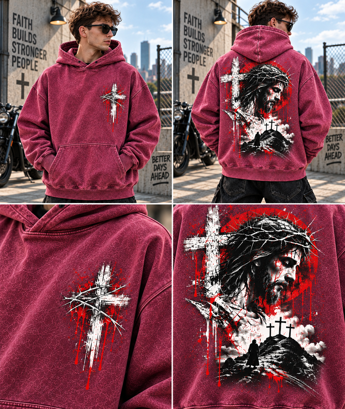 Faith & Cross Vintage Hoodie