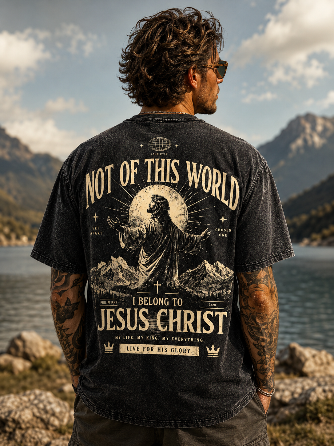 Not Of This World" Christian Vintage Graphic Tee