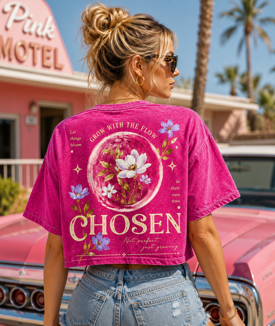 CHOSEN – Vintage Floral Crop Top