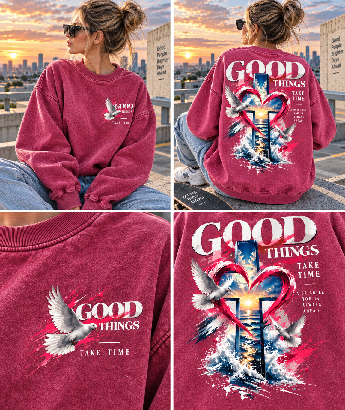 Good Things Take Time – Vintage Graphic Sweatshirt