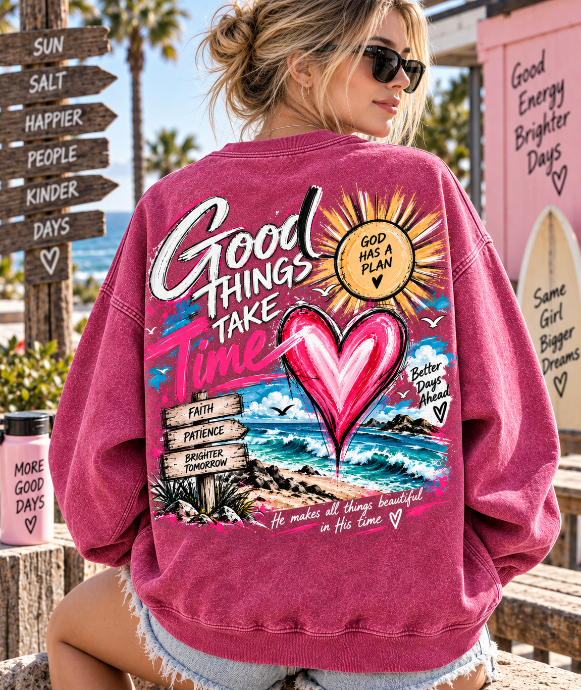 Good Things Take Time – Faith & Hope Vintage Sweatshirt