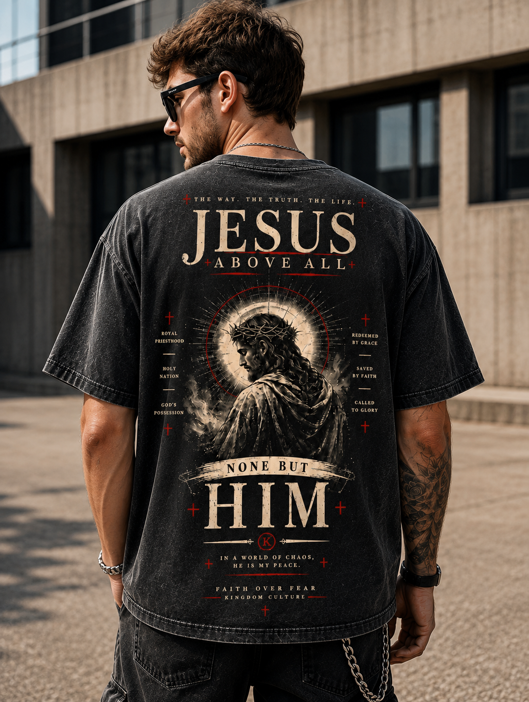 JESUS ABOVE ALL — Vintage Christian T-Shirt