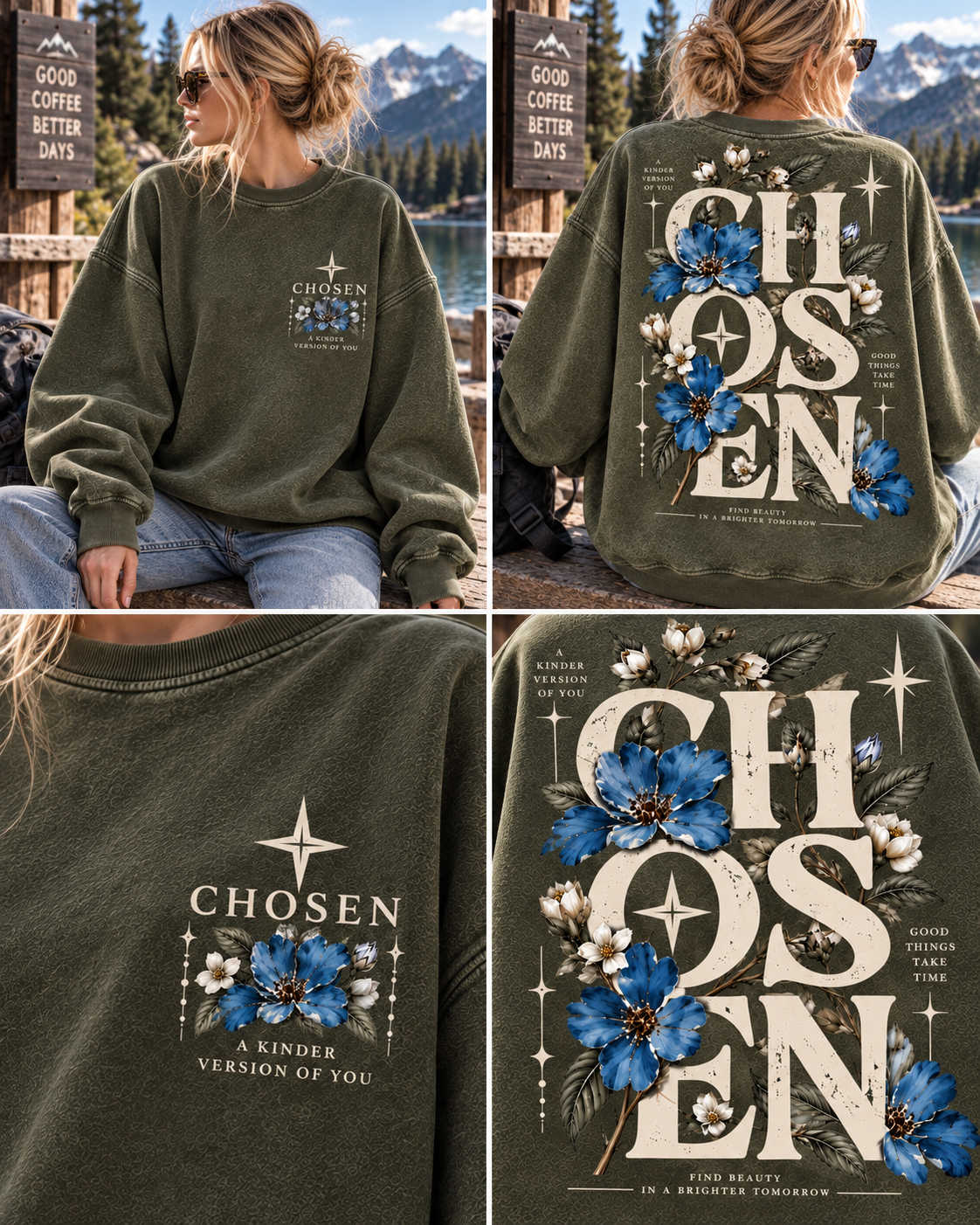 CHOSEN Floral Vintage Sweatshirt
