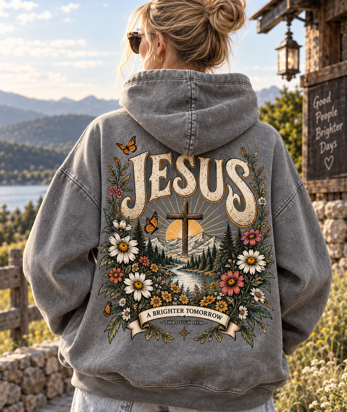 Jesus Vintage Wildflower Hoodie – A Brighter Tomorrow