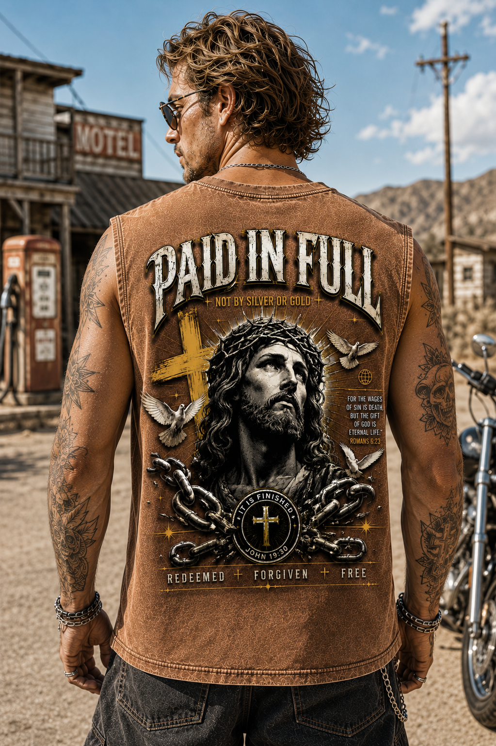 PAID IN FULL – Washed Black Christian Tank Top