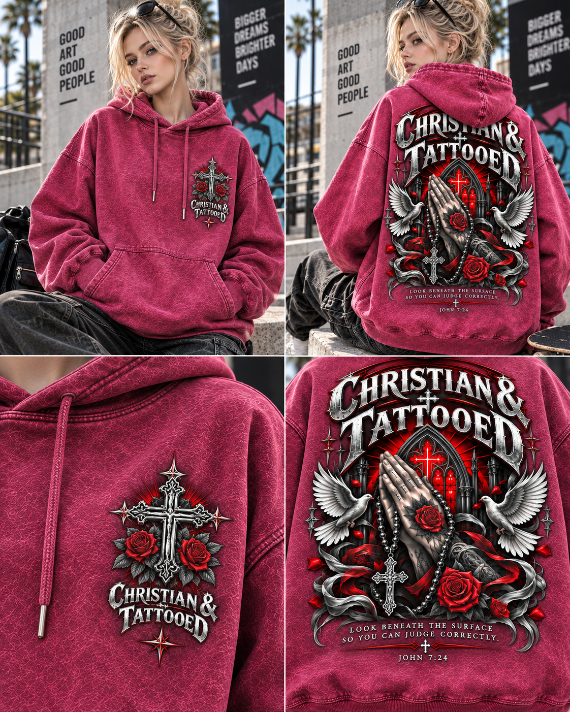Christian & Tattooed – Vintage Faith Hoodie