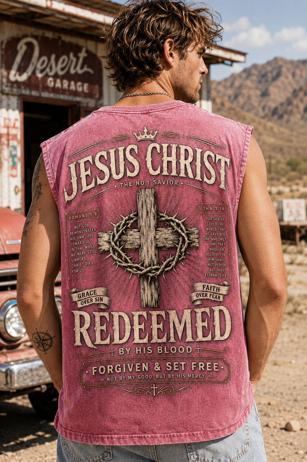 Jesus Christ Redeemed – Vintage Faith Tank Top