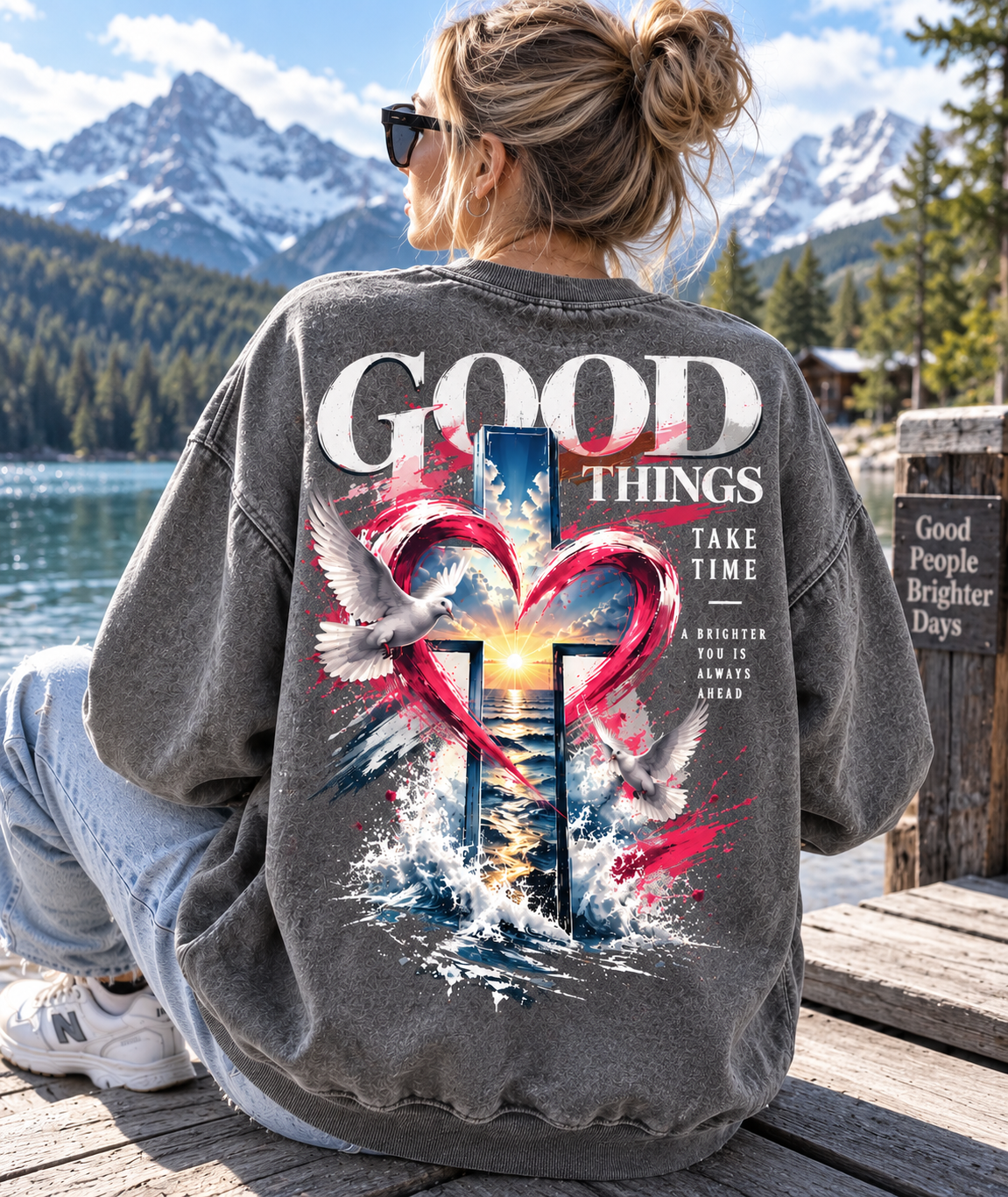 Good Things Take Time – Vintage Graphic Sweatshirt