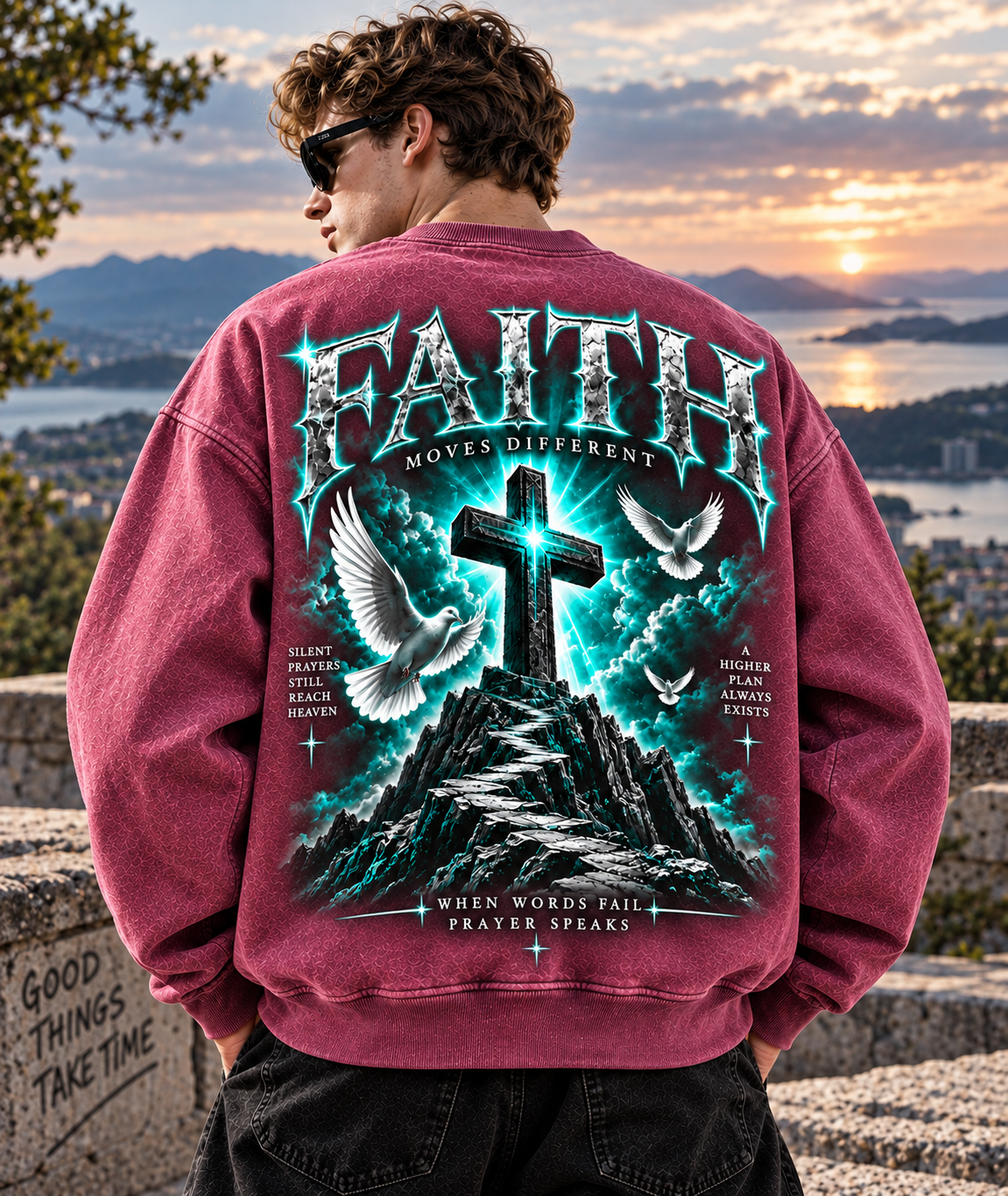 Faith Moves Different – Vintage Faith Sweatshirt