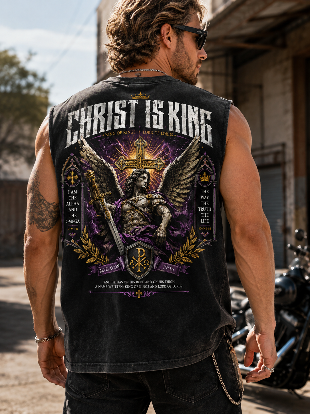 Christ Is King – Washed Black Vintage Tank Top