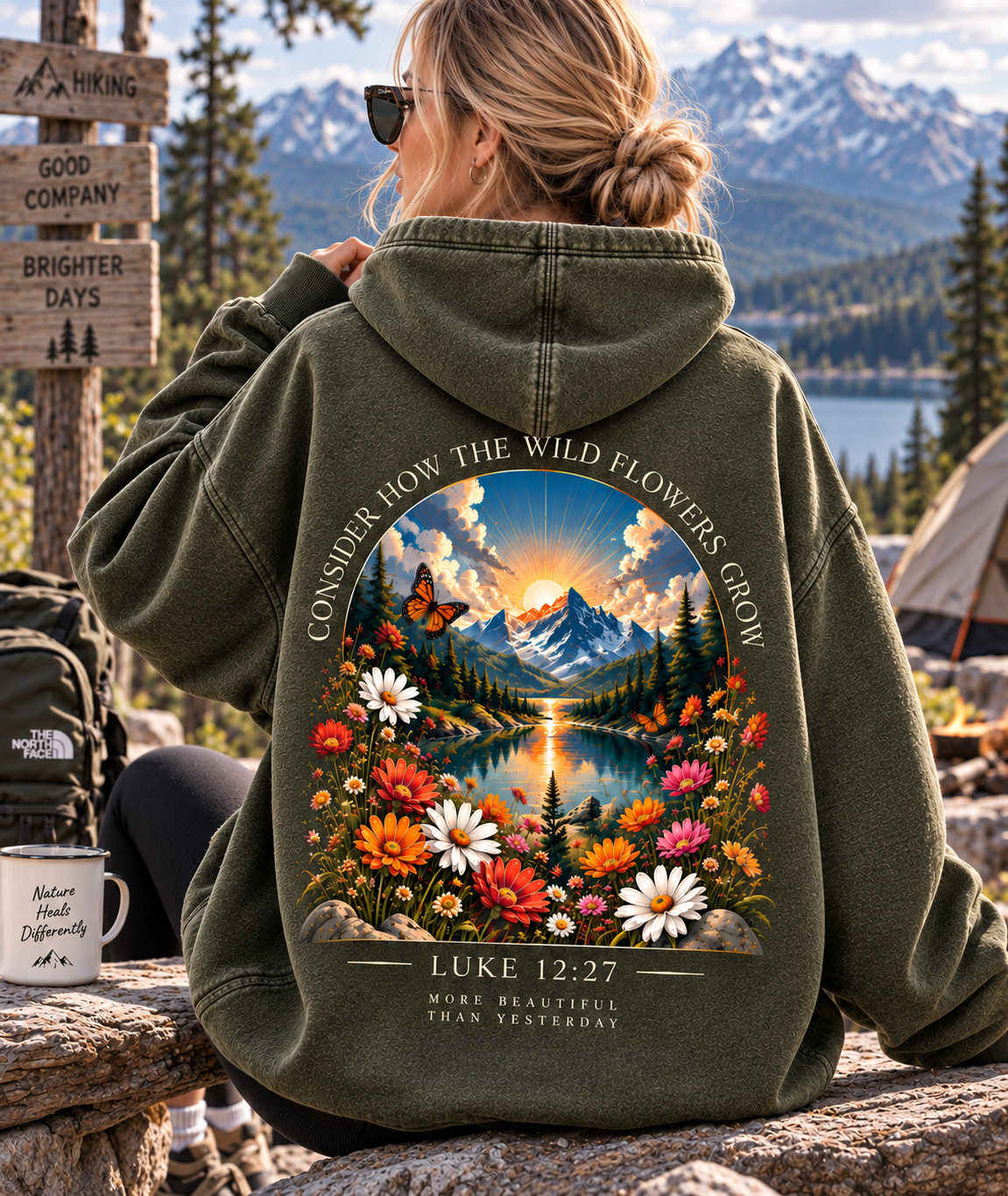 Wildflower Luke 12:27 Hoodie