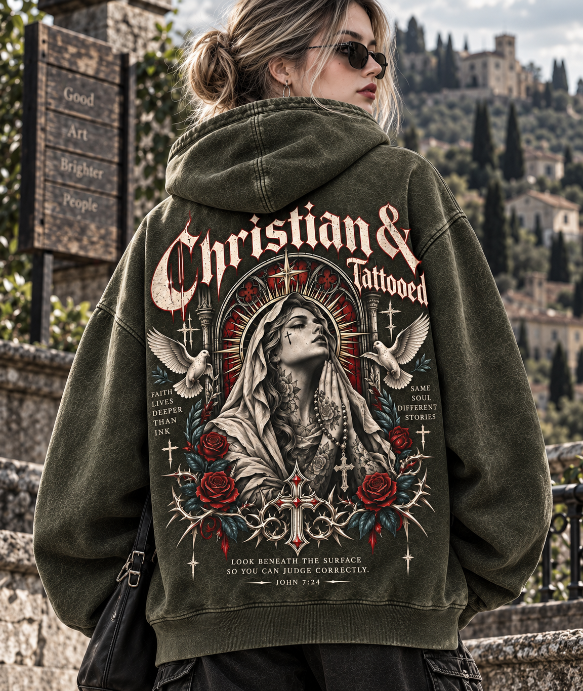 Christian & Tattooed Vintage Hoodie – Faith & Ink