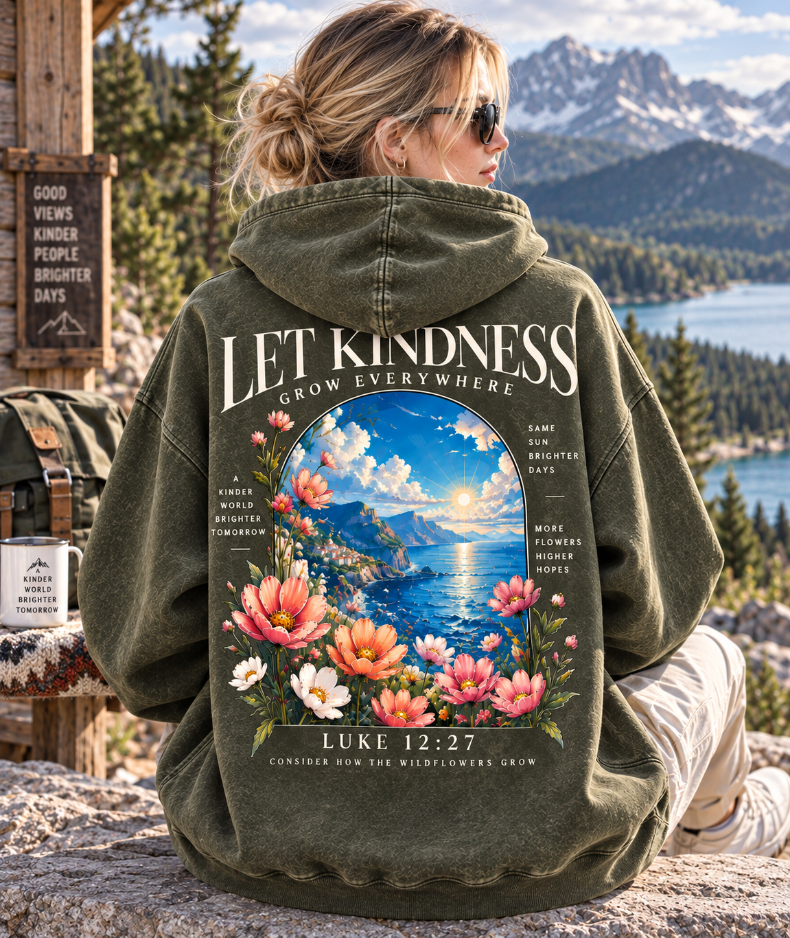 LET KINDNESS GROW Hoodie – Vintage Floral