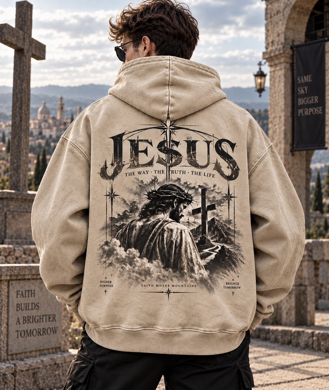 Jesus Faith Vintage Washed Hoodie