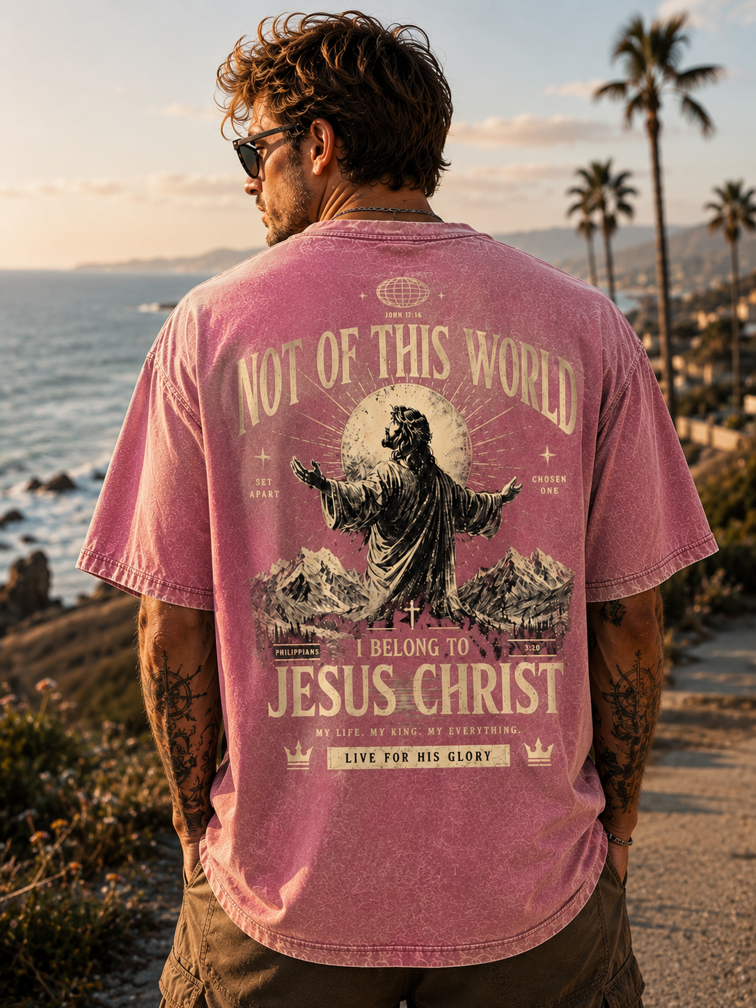 Not Of This World" Christian Vintage Graphic Tee