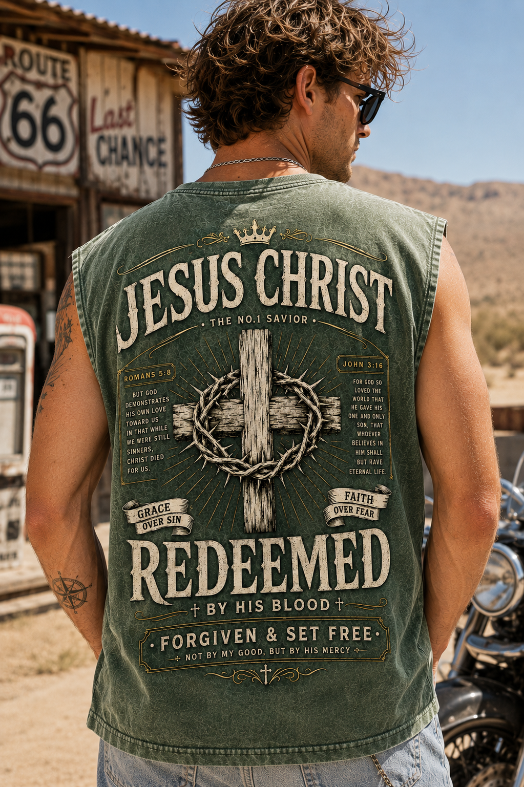 Jesus Christ Redeemed – Vintage Faith Tank Top