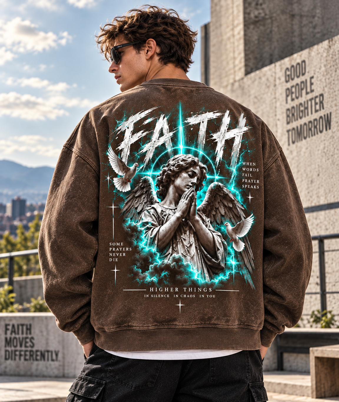 FAITH ANGEL – Higher Things Washed Sweatshirt