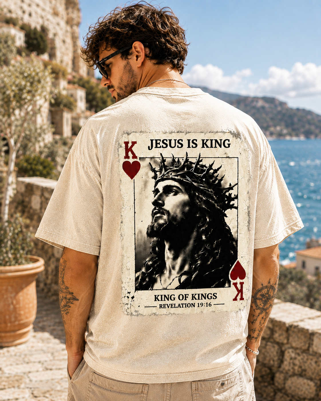 Jesus Is King – Vintage Olive Tee
