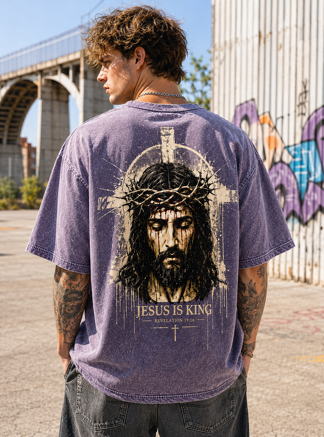 Jesus Is King – Vintage Olive Tee
