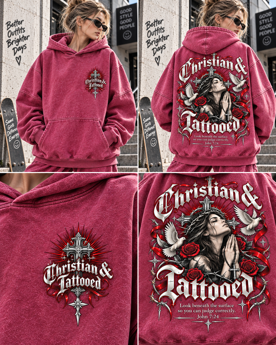 Christian & Tattooed – Vintage Gothic Hoodie