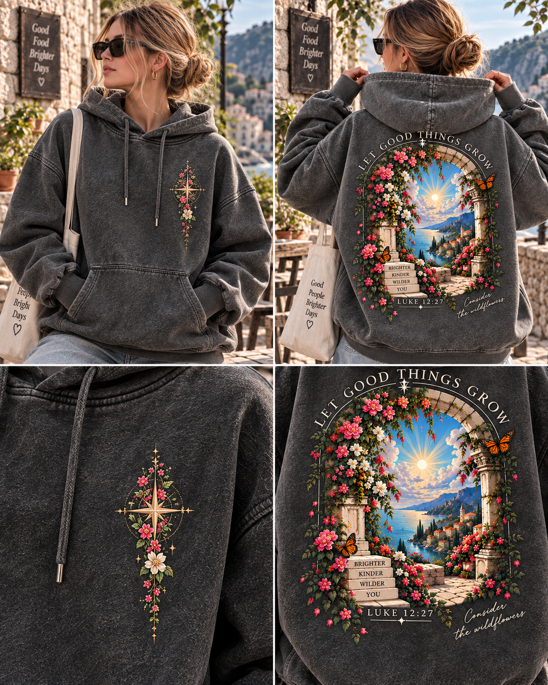 Vintage Wildflower Hoodie – Let Good Things Grow