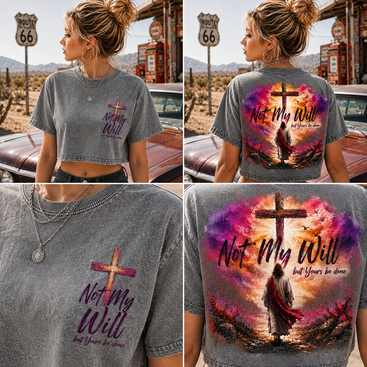 Not My Will – Faith Vintage Crop Top
