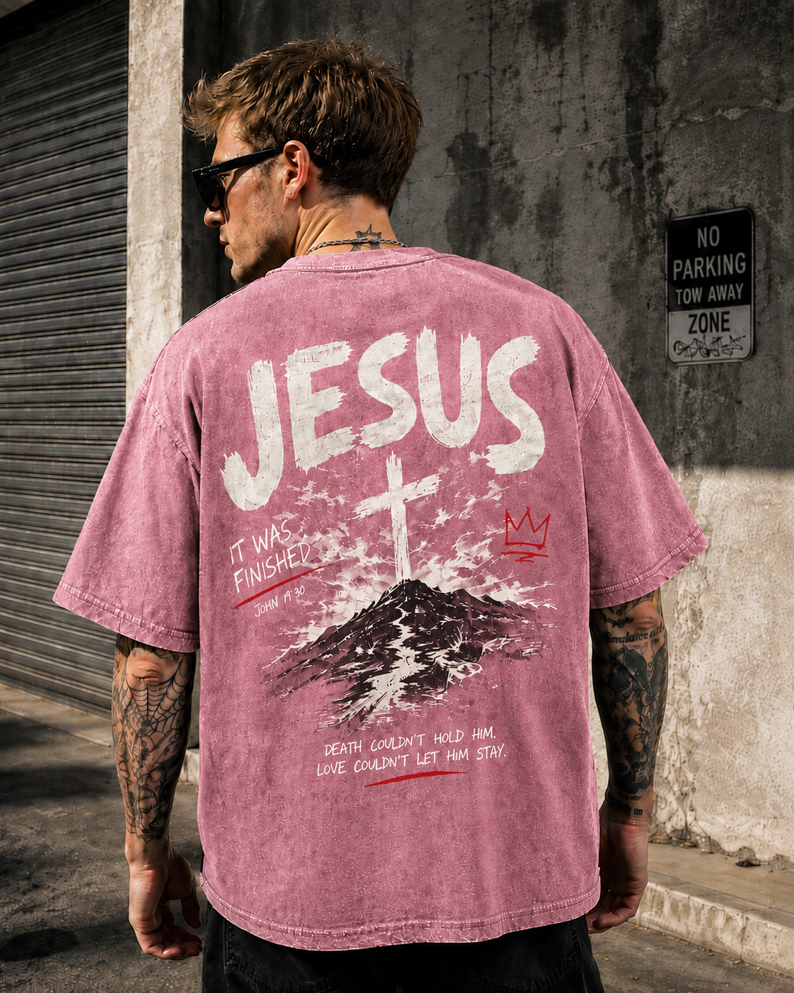Jesus Vintage Washed Tee – Faith Graphic