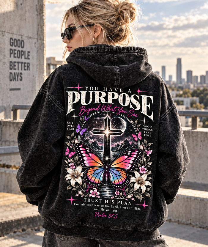 Purpose Faith Hoodie – Vintage Christian Style