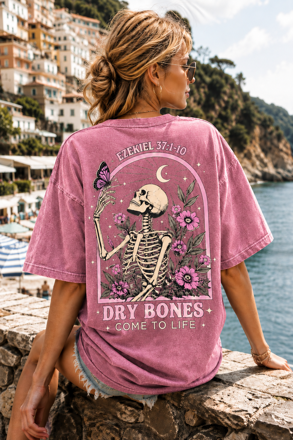 Vintage Skeleton Butterfly Graphic Tee