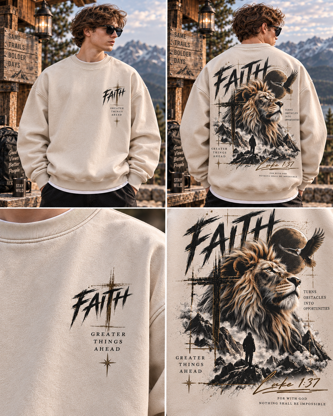Faith Over Fear – Vintage Faith Sweatshirt