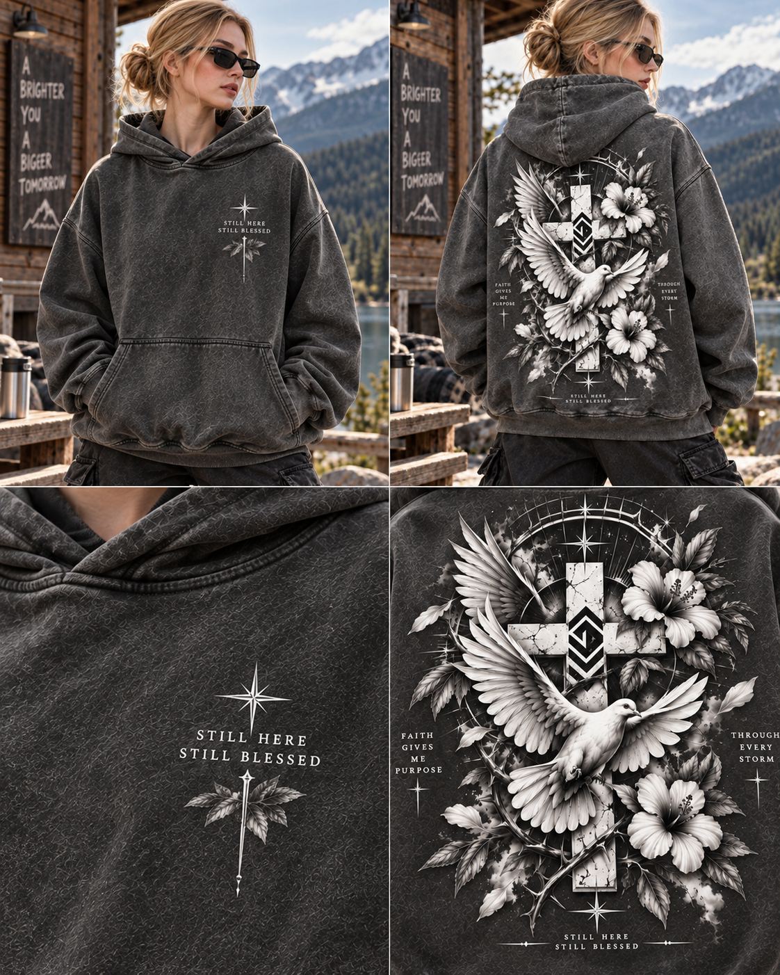 Faith Still Blessed – Vintage Dove Hoodie