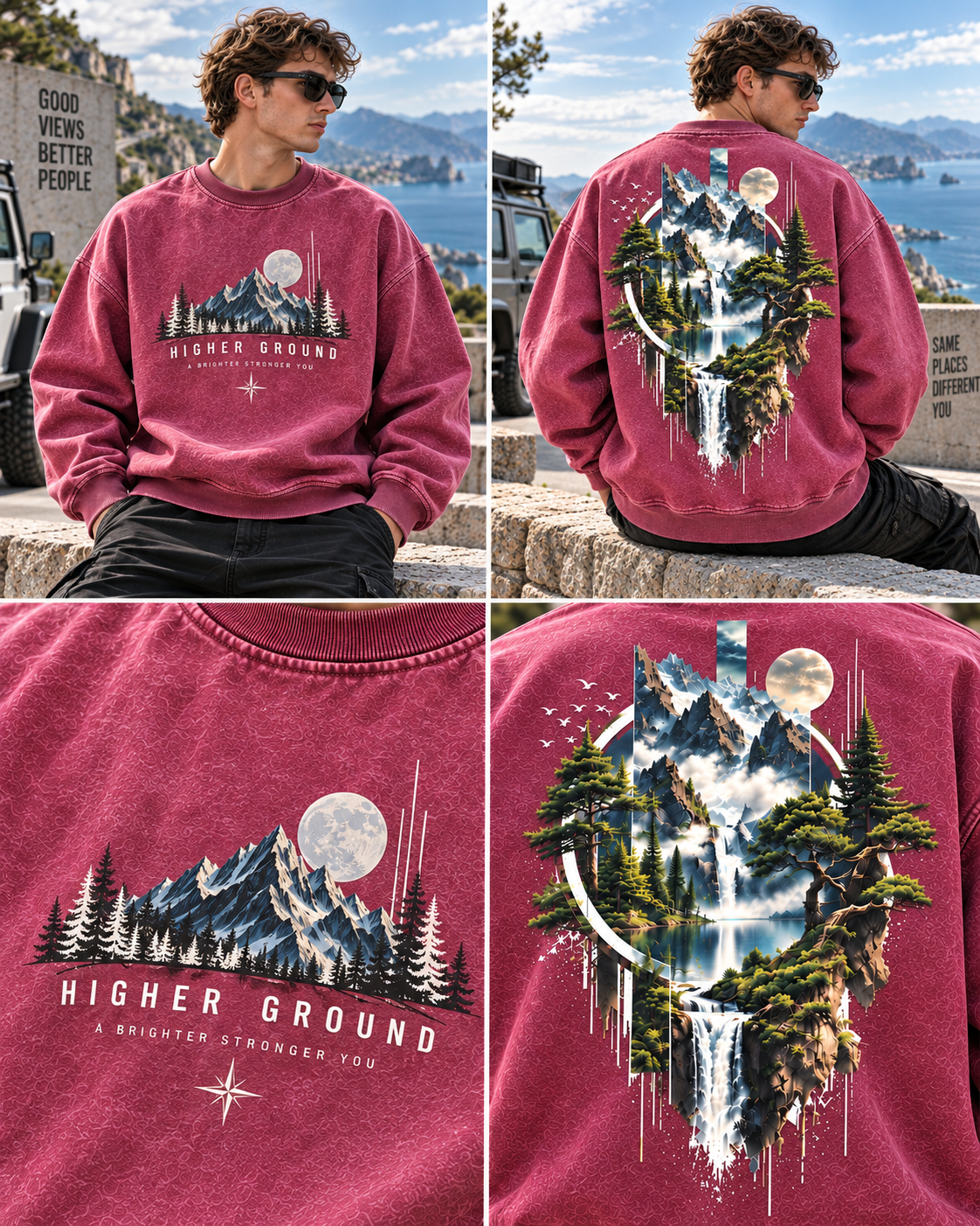 Higher Ground Mountain Vintage Sweatshirt