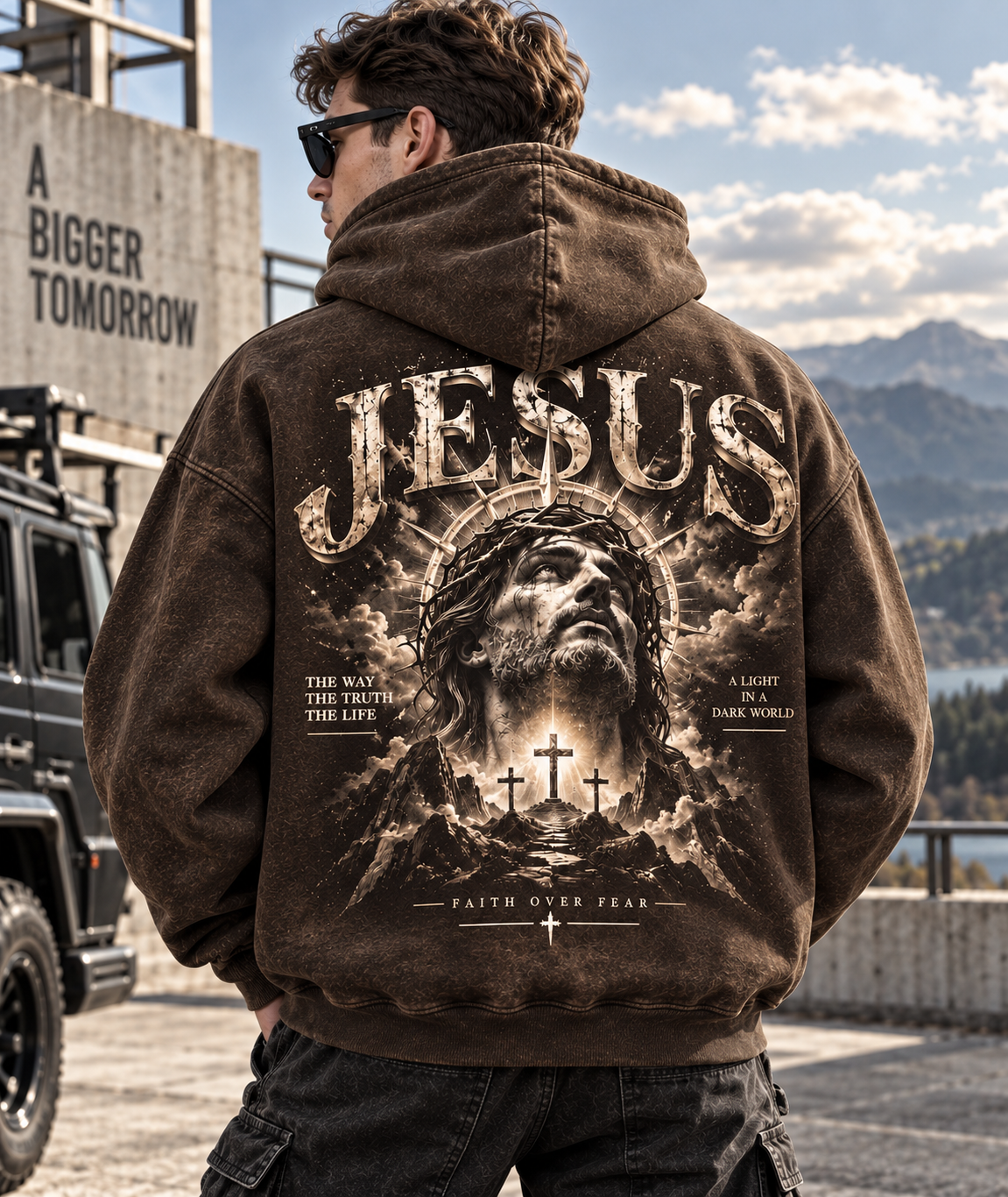🔥 Jesus Faith Over Fear Vintage Hoodie
