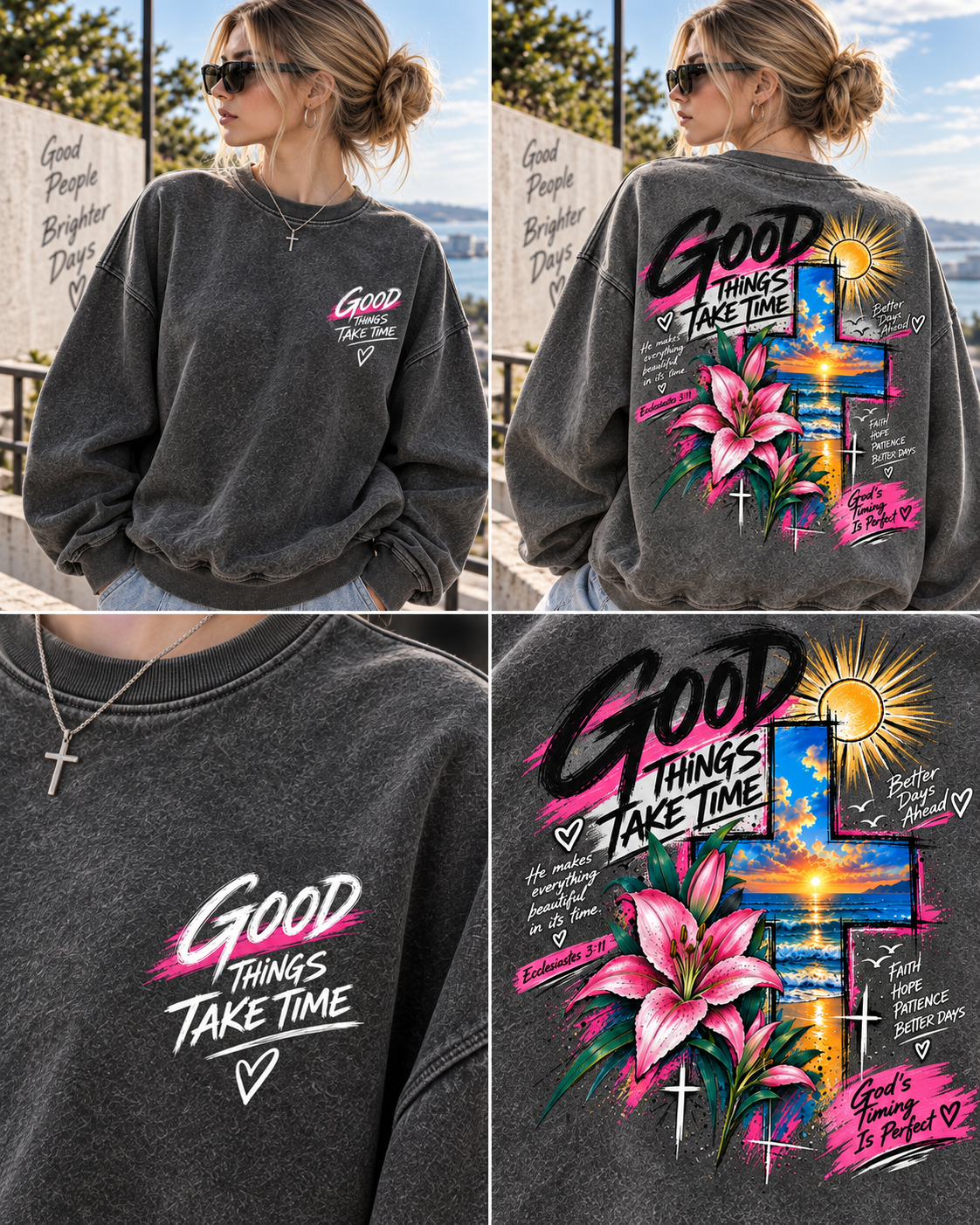 Good Things Take Time – Vintage Faith Sweatshirt