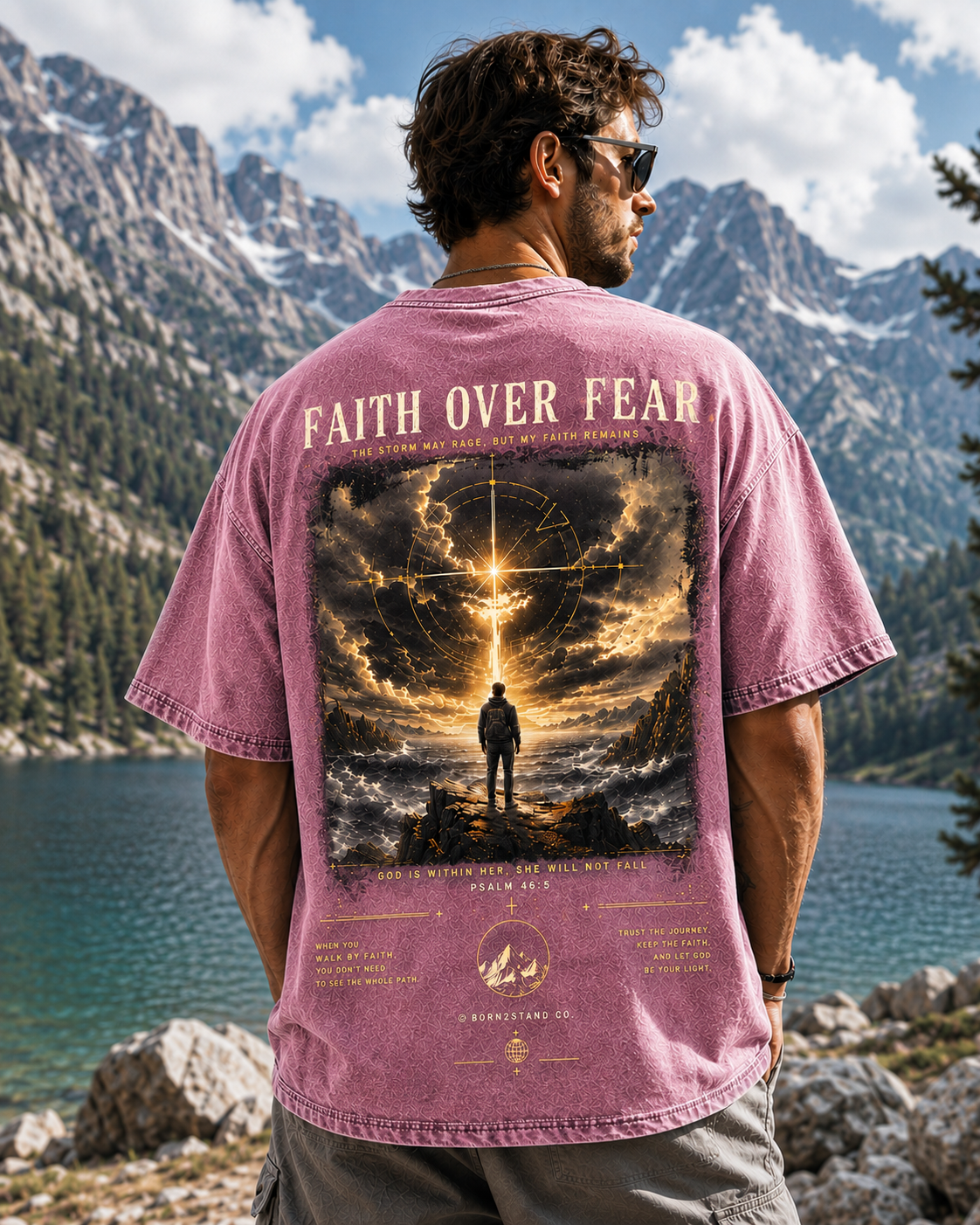 Faith Over Fear Vintage Graphic Tee