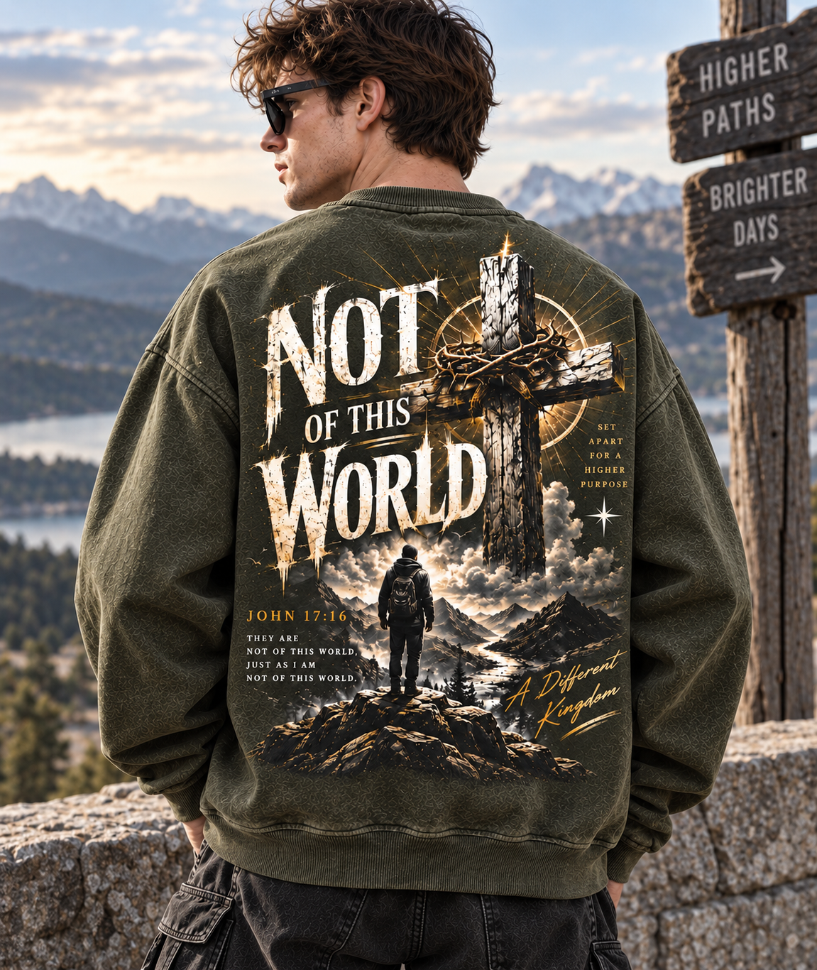 Not of This World – Vintage Faith Sweatshirt