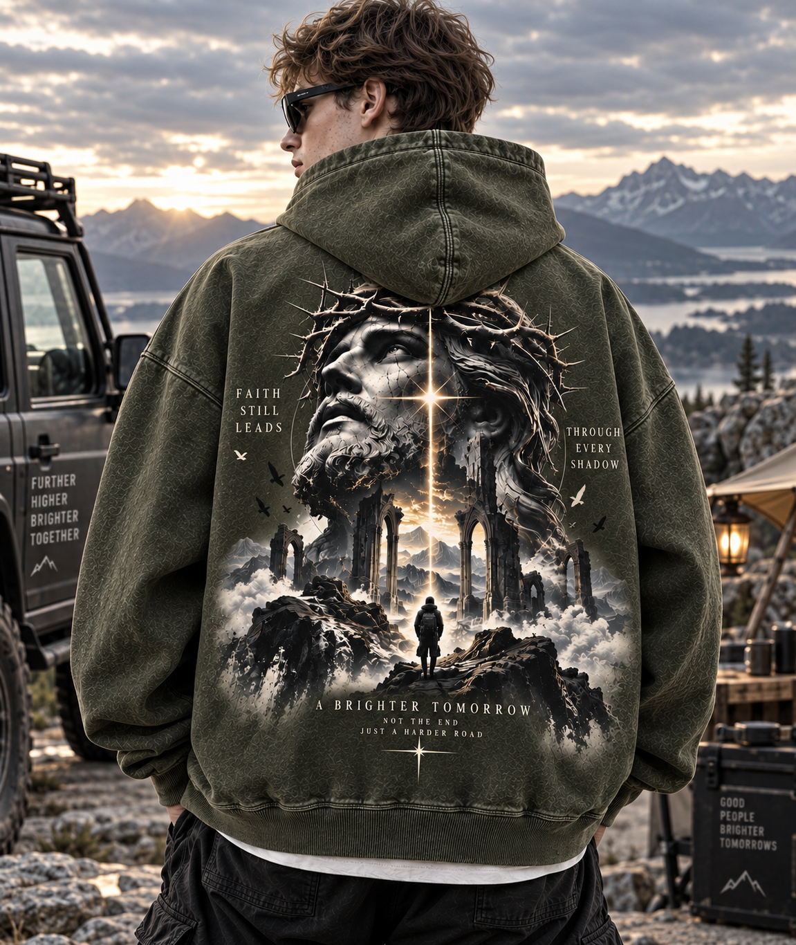 Faith Still Leads – Vintage Mountain Hoodie