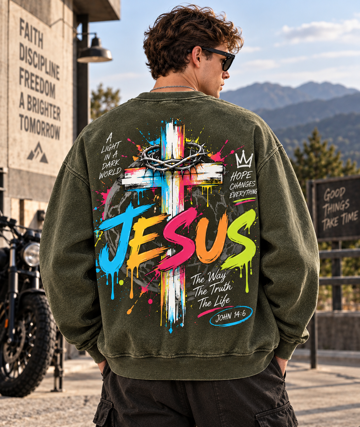 Faith Streetwear – Jesus Vintage Sweatshirt