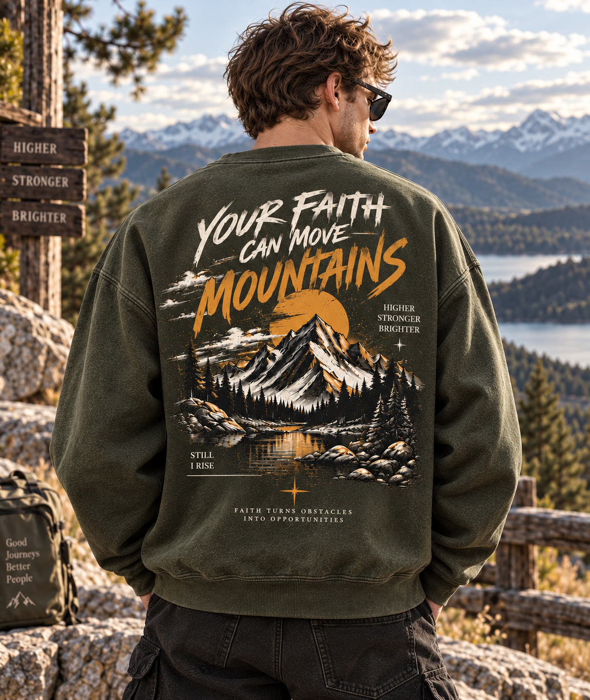 Faith Over Mountains – Vintage Outdoor Sweatshirt