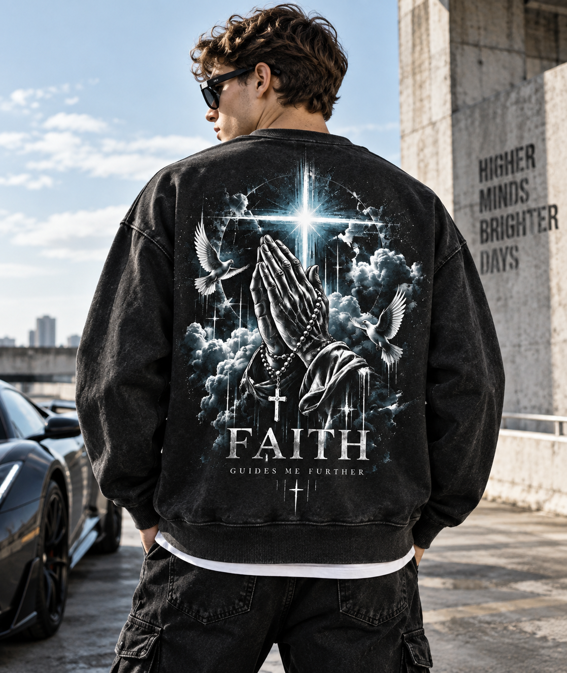 FAITH – Vintage Washed Graphic Sweatshirt