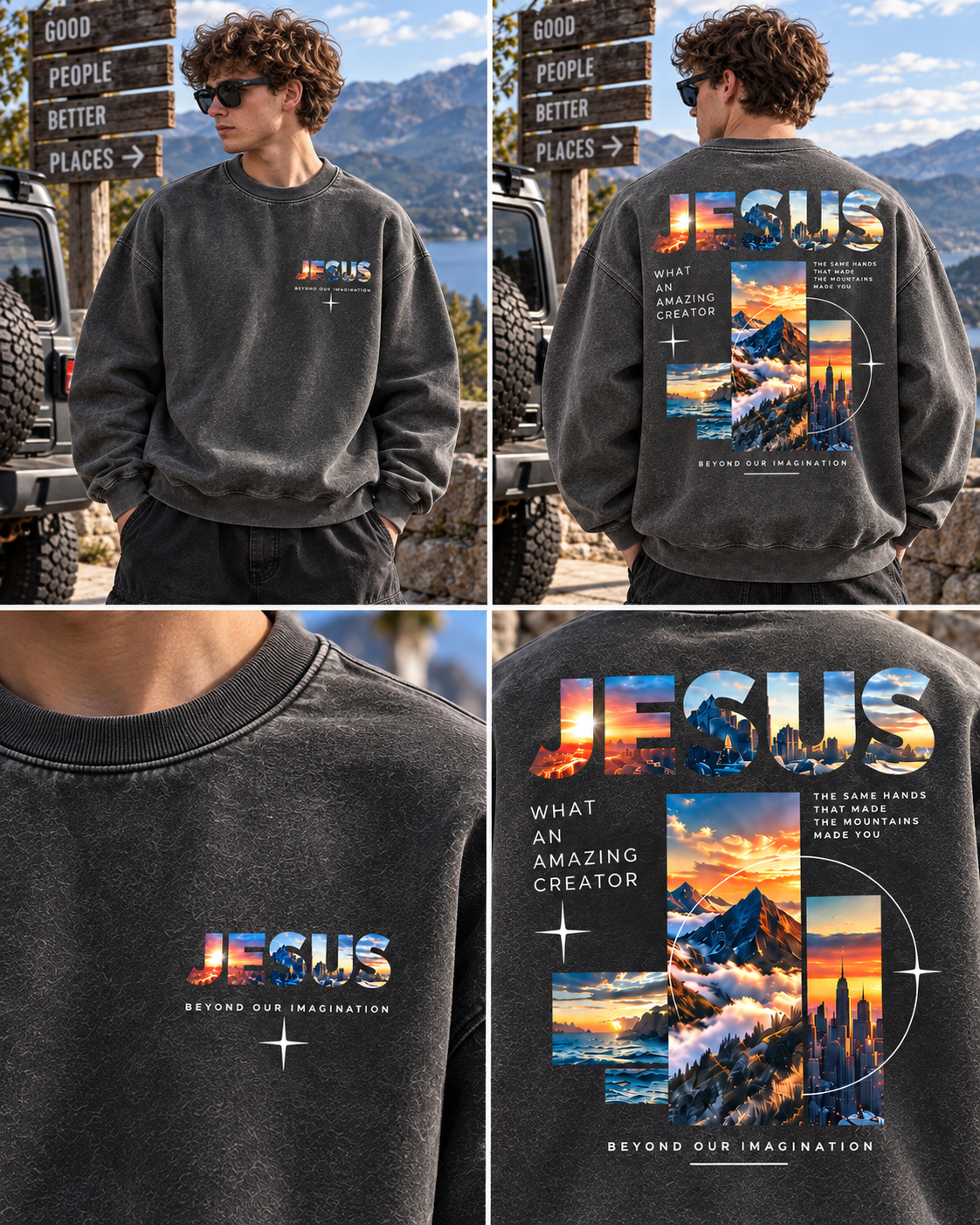 Jesus Beyond Imagination – Vintage Graphic Sweatshirt