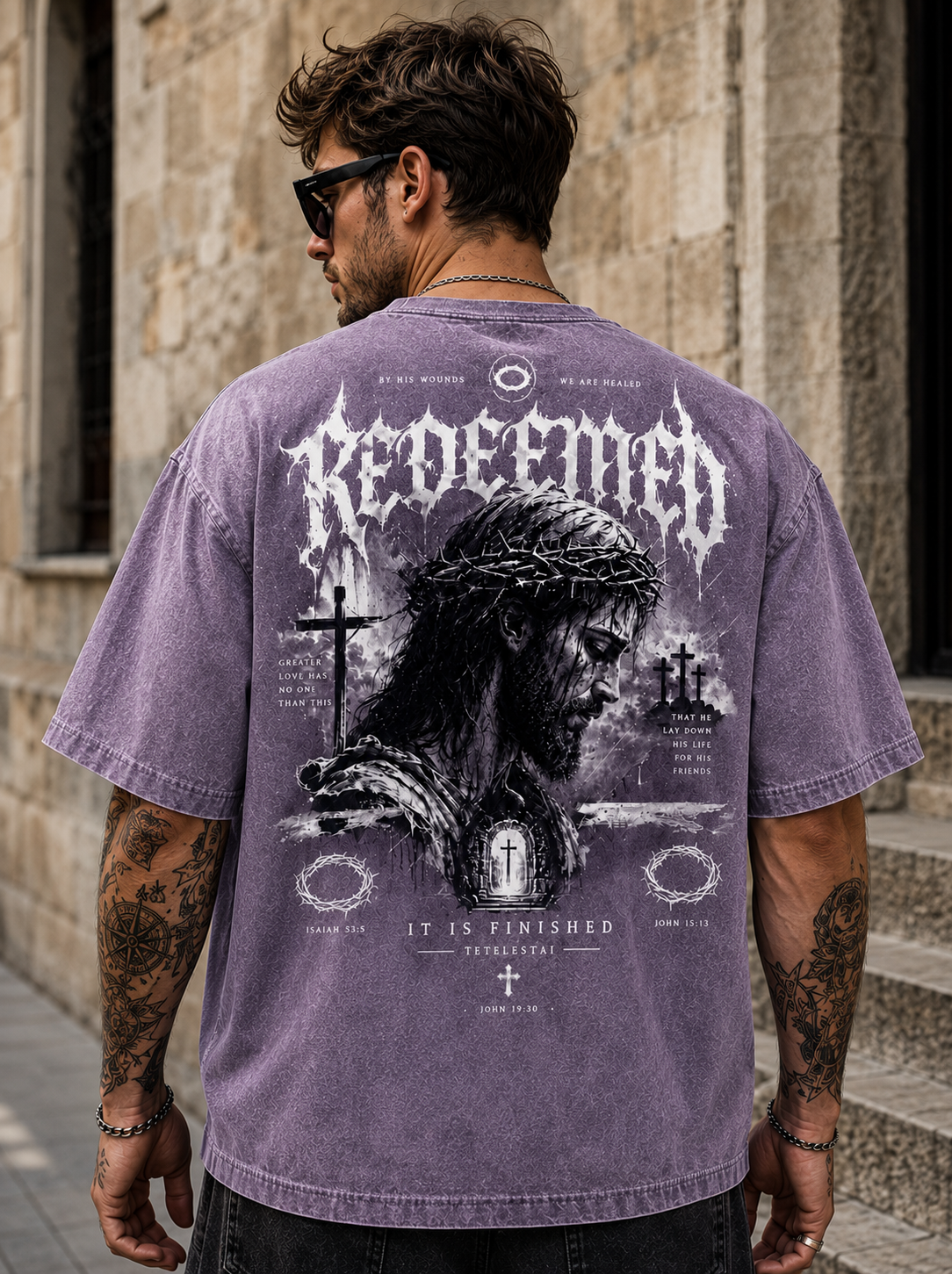 It Is Finished Graphic Oversized T-Shirt