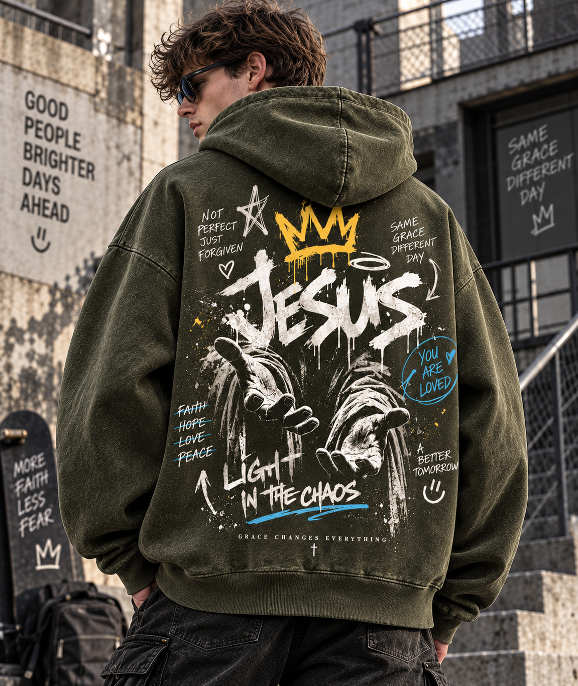 Jesus Light in the Chaos Hoodie