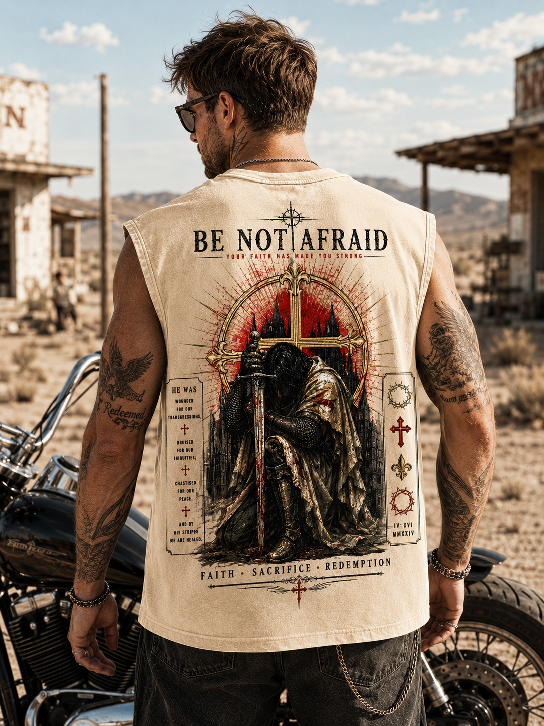 Be Not Afraid – Washed Faith Muscle Tee